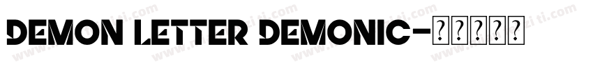 Demon Letter Demonic字体转换